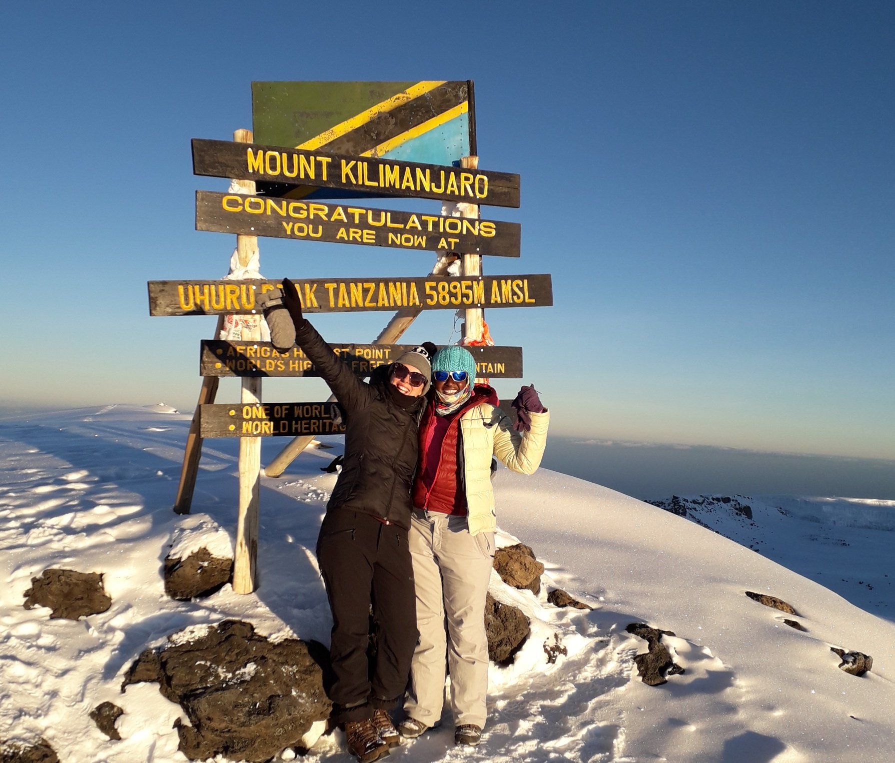 Hikers on a Kilimanjaro trail